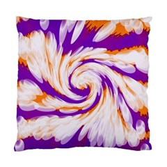 Tie Dye Purple Orange Abstract Swirl Standard Cushion Case (one Side) by BrightVibesDesign