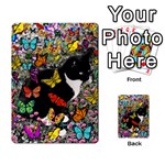 Freckles In Butterflies I, Black White Tux Cat Multi-purpose Cards (Rectangle)  Front 52