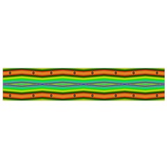 Bright Green Orange Lines Stripes Flano Scarf (Small)