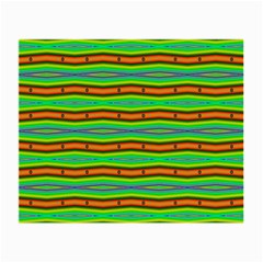 Bright Green Orange Lines Stripes Small Glasses Cloth (2-Side)