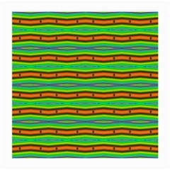 Bright Green Orange Lines Stripes Medium Glasses Cloth (2-Side)