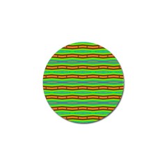 Bright Green Orange Lines Stripes Golf Ball Marker (10 Pack) by BrightVibesDesign