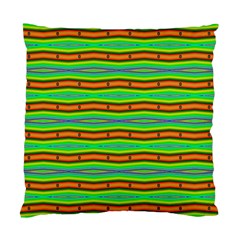 Bright Green Orange Lines Stripes Standard Cushion Case (One Side)