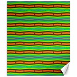 Bright Green Orange Lines Stripes Canvas 8  x 10  8.15 x9.66  Canvas - 1