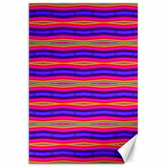 Bright Pink Purple Lines Stripes Canvas 20  X 30   by BrightVibesDesign