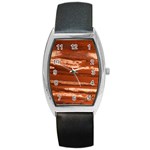 Red Earth Natural Barrel Style Metal Watch Front