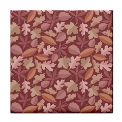 Marsala Leaves Pattern Face Towel by sifis