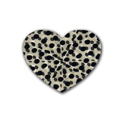 Metallic Camouflage Rubber Coaster (heart)  by dflcprints