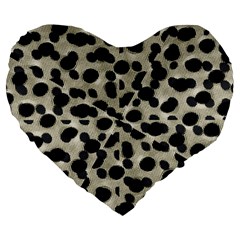 Metallic Camouflage Large 19  Premium Flano Heart Shape Cushions by dflcprints