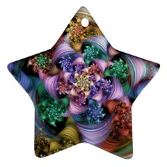 Bright Taffy Spiral Ornament (star)  by WolfepawFractals