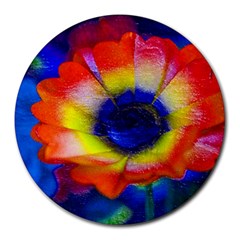 Tie Dye Flower Round Mousepads by MichaelMoriartyPhotography