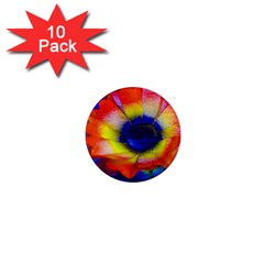 Tie Dye Flower 1  Mini Magnet (10 Pack)  by MichaelMoriartyPhotography