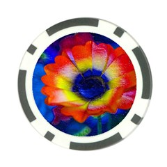 Tie Dye Flower Poker Chip Card Guards (10 Pack)  by MichaelMoriartyPhotography