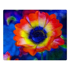 Tie Dye Flower Double Sided Flano Blanket (large)  by MichaelMoriartyPhotography