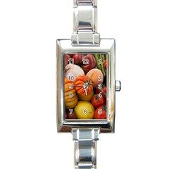 Heirloom Tomatoes Rectangle Italian Charm Watch by MichaelMoriartyPhotography