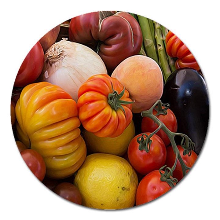 Heirloom Tomatoes Magnet 5  (Round)