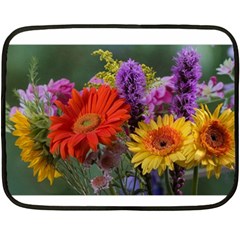 Colorful Flowers Double Sided Fleece Blanket (mini)  by MichaelMoriartyPhotography