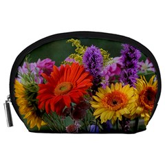 Colorful Flowers Accessory Pouches (large)  by MichaelMoriartyPhotography