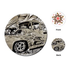 Old Ford Pick Up Truck  Playing Cards (round) 