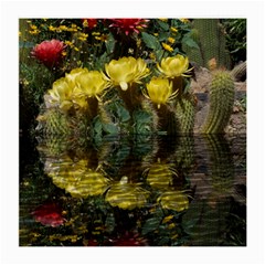 Cactus Flowers With Reflection Pool Medium Glasses Cloth (2-side)