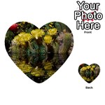 Cactus Flowers with Reflection Pool Multi-purpose Cards (Heart)  Back 52