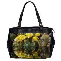 Cactus Flowers With Reflection Pool Office Handbags (2 Sides)  by MichaelMoriartyPhotography