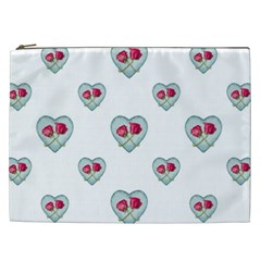 Love Ornate Motif Print Cosmetic Bag (xxl)  by dflcprints