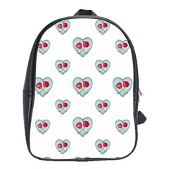 Love Ornate Motif Print School Bags (xl)  by dflcprints