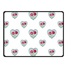 Love Ornate Motif Print Double Sided Fleece Blanket (small)  by dflcprints