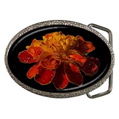 Marigold On Black Belt Buckles