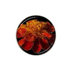 Marigold On Black Hat Clip Ball Marker