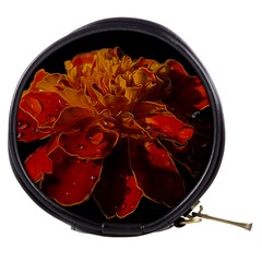 Marigold On Black Mini Makeup Bags by MichaelMoriartyPhotography