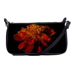 Marigold On Black Shoulder Clutch Bags by MichaelMoriartyPhotography