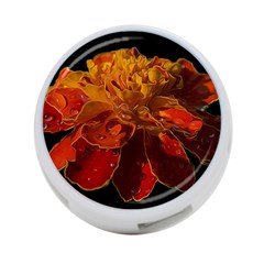 Marigold On Black 4-port Usb Hub (two Sides) 