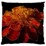 Marigold on Black Standard Flano Cushion Case (Two Sides) Front