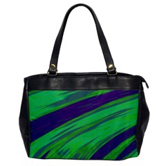 Swish Green Blue Office Handbags by BrightVibesDesign