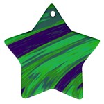 Swish Green Blue Ornament (Star)  Front