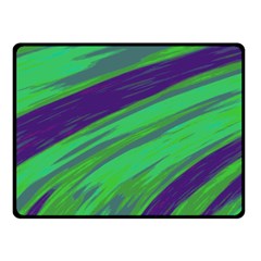 Swish Green Blue Fleece Blanket (small) by BrightVibesDesign