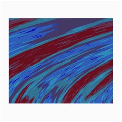 Swish Blue Red Abstract Small Glasses Cloth (2-side) by BrightVibesDesign