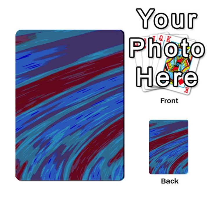 Swish Blue Red Abstract Multi-purpose Cards (Rectangle) 