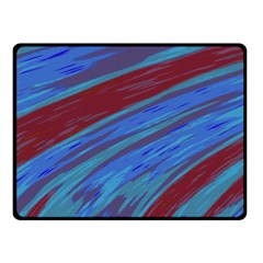 Swish Blue Red Abstract Fleece Blanket (small) by BrightVibesDesign