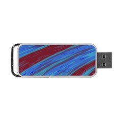 Swish Blue Red Abstract Portable Usb Flash (one Side) by BrightVibesDesign