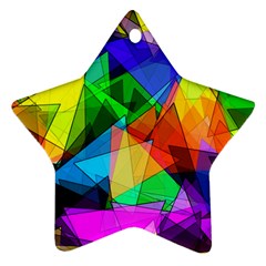 Colorful Triangles                                                                  			ornament (star) by LalyLauraFLM