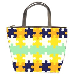 Puzzle Pieces                                                                     	bucket Bag by LalyLauraFLM