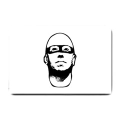 Baldhead Hero Comic Illustration Small Doormat  by dflcprints