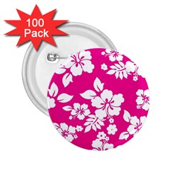 Pink Hawaiian 2 25  Buttons (100 Pack)  by AlohaStore