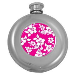 Pink Hawaiian Round Hip Flask (5 Oz) by AlohaStore