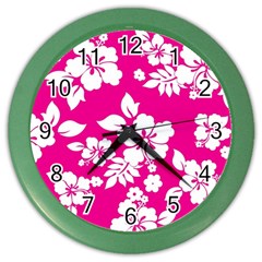 Pink Hawaiian Color Wall Clocks by AlohaStore