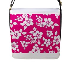 Pink Hawaiian Flap Messenger Bag (l)  by AlohaStore