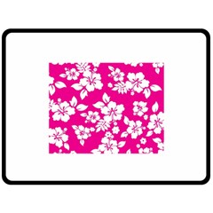 Pink Hawaiian Double Sided Fleece Blanket (large) 